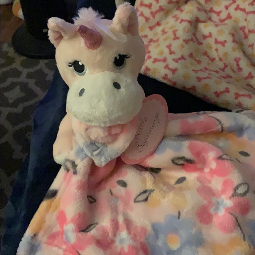 COPY - Little Beginnings pink unicorn 🦄 & tiny blanket
